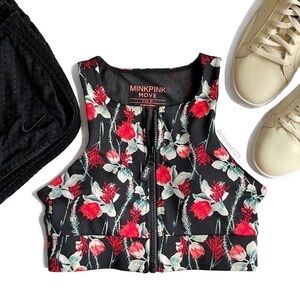 Minkpink Zip Front Crop Top Sports Bra